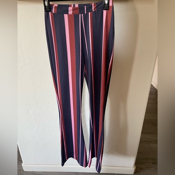 Asos| Vertical Striped Wide Leg Flare Pants, 70’s Boho Style—Size 2•Bell Bottoms - Picture 5 of 13